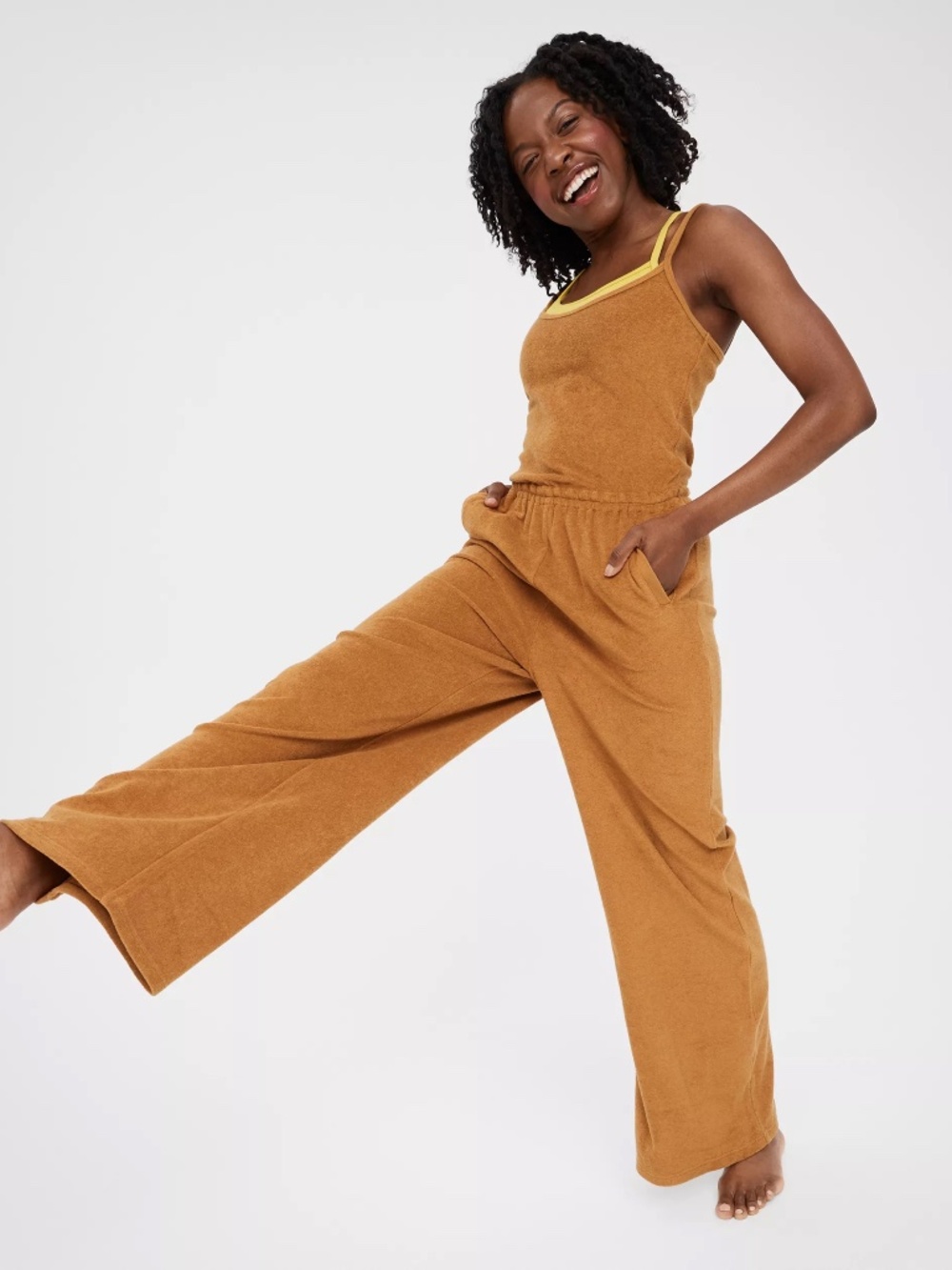 Aerie | Summer Lights Terry Jumpsuit | S |  Wide Leg